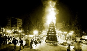 burning-christmass-tree-syntagma-square-athens-december-2008